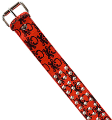 RED SKULL CONICAL STUD