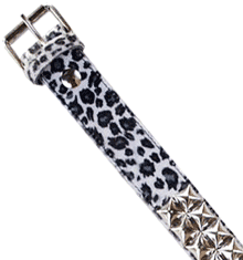 SNOW LEOPARD PYRAMID STUD