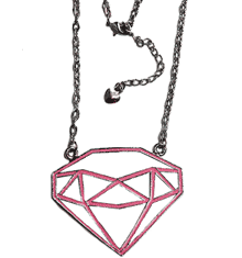 BIG PINK OUTLINE DIAMOND